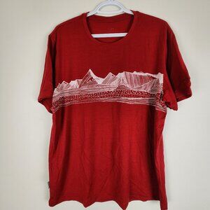 Icebreaker Merino Men's Printed Tee XL Red